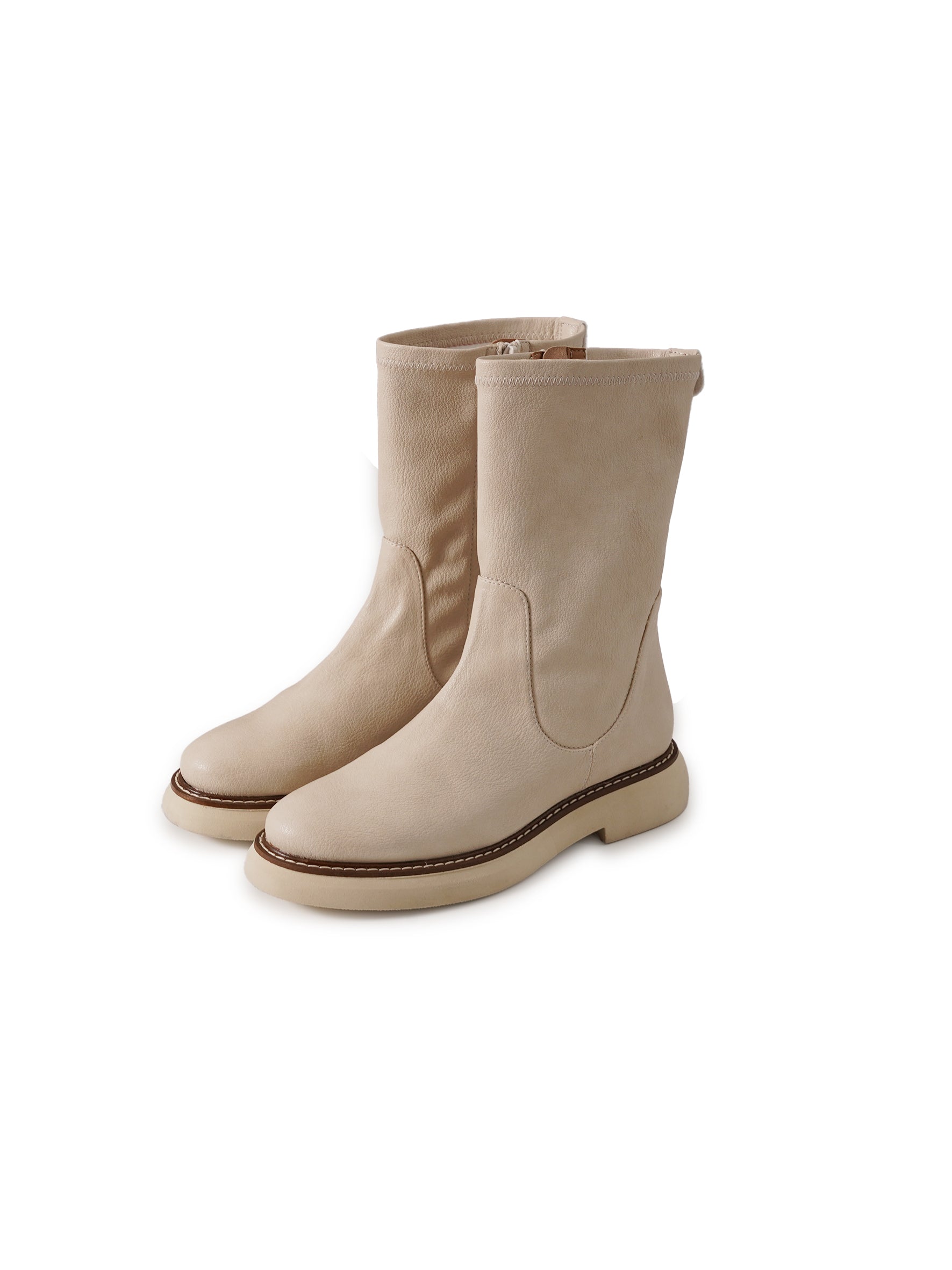 Beige Stiefelette
